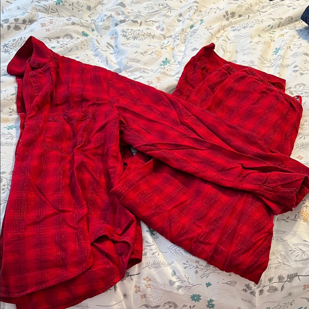 Red Plaid Pajama Set